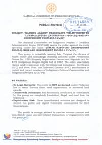 People warned against group giving land titles