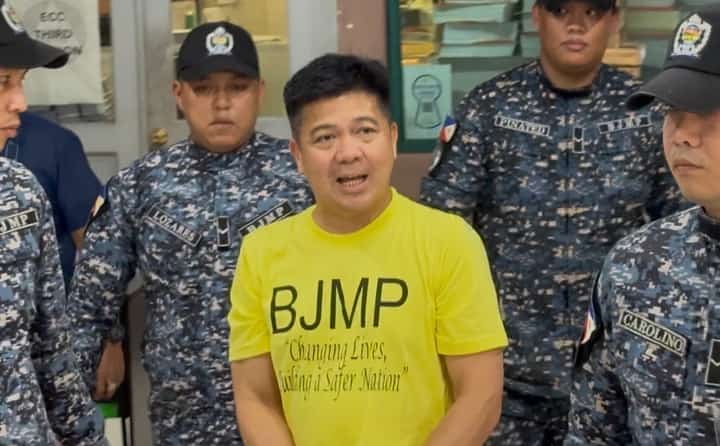 Former congressman Mike Defensor at the Sandiganbayan on Wednesday, 22 July.