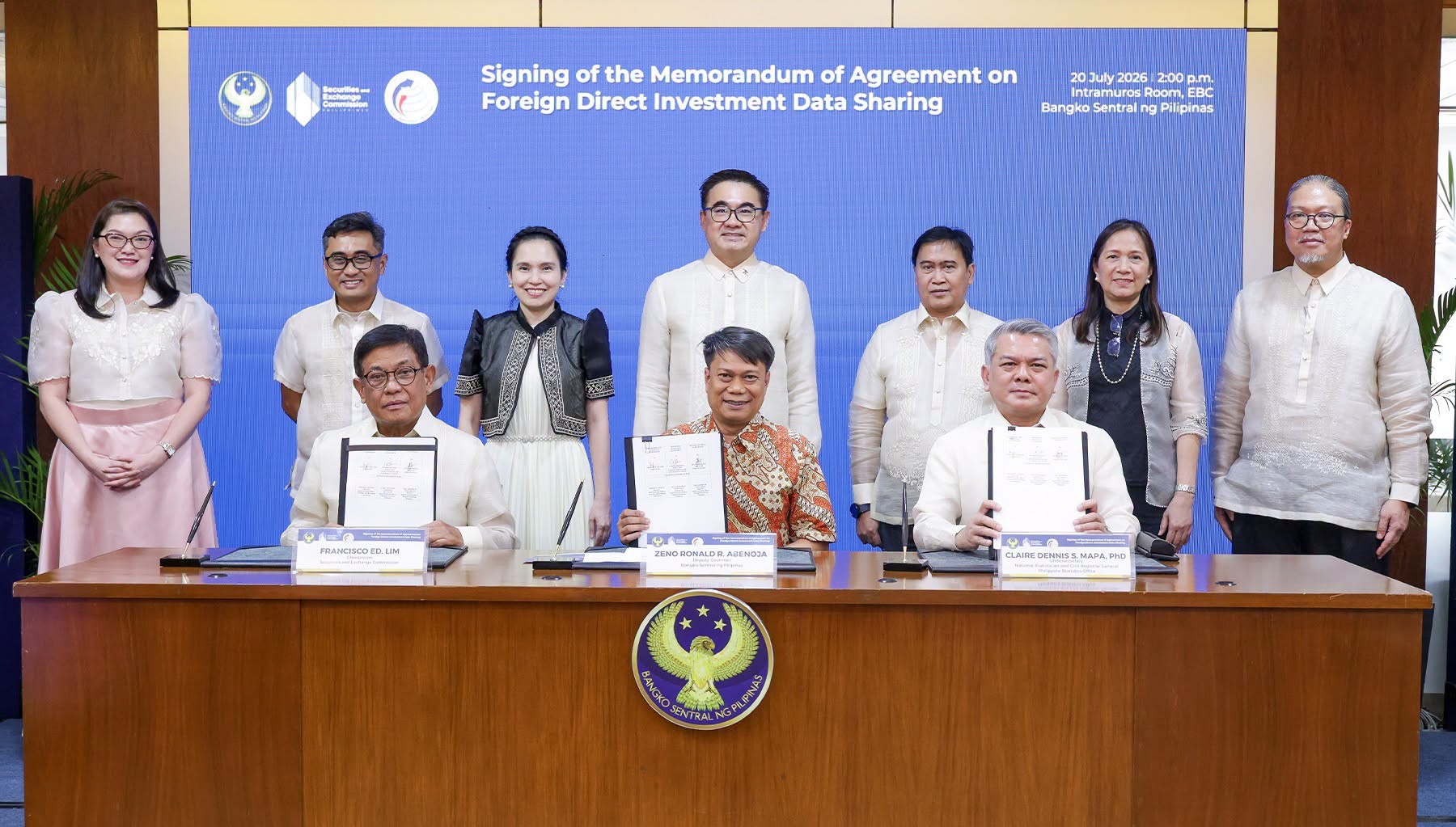 SEC, PSA, BSP forge FDI data-sharing pact