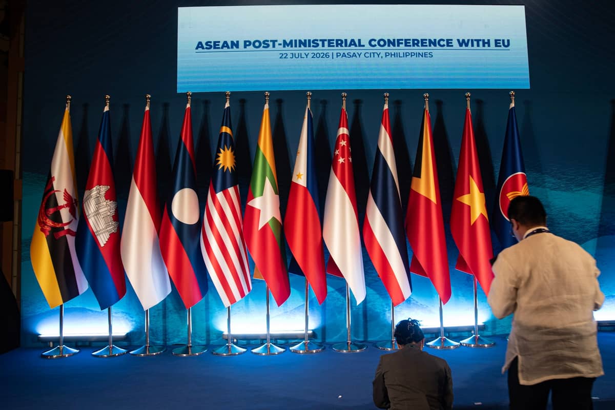 EU Vice President Kaja Kallas poses for a group photo along with ASEAN Foreign Ministers and officials in the ASEAN Post-Ministerial Conference at the PICC in Pasay, Manila, on July 22. l Zedrich Xylak Madrid
