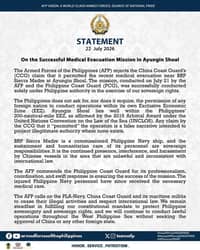 AFP rejects China's claim it approved Ayungin medevac