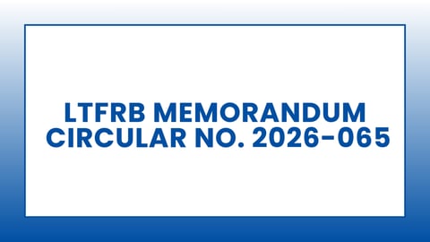 LTFRB: Memorandum Circular No. 2026-065
