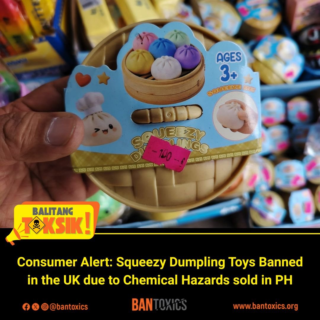 Group warns against squeezy dumpling toys over chemical risks