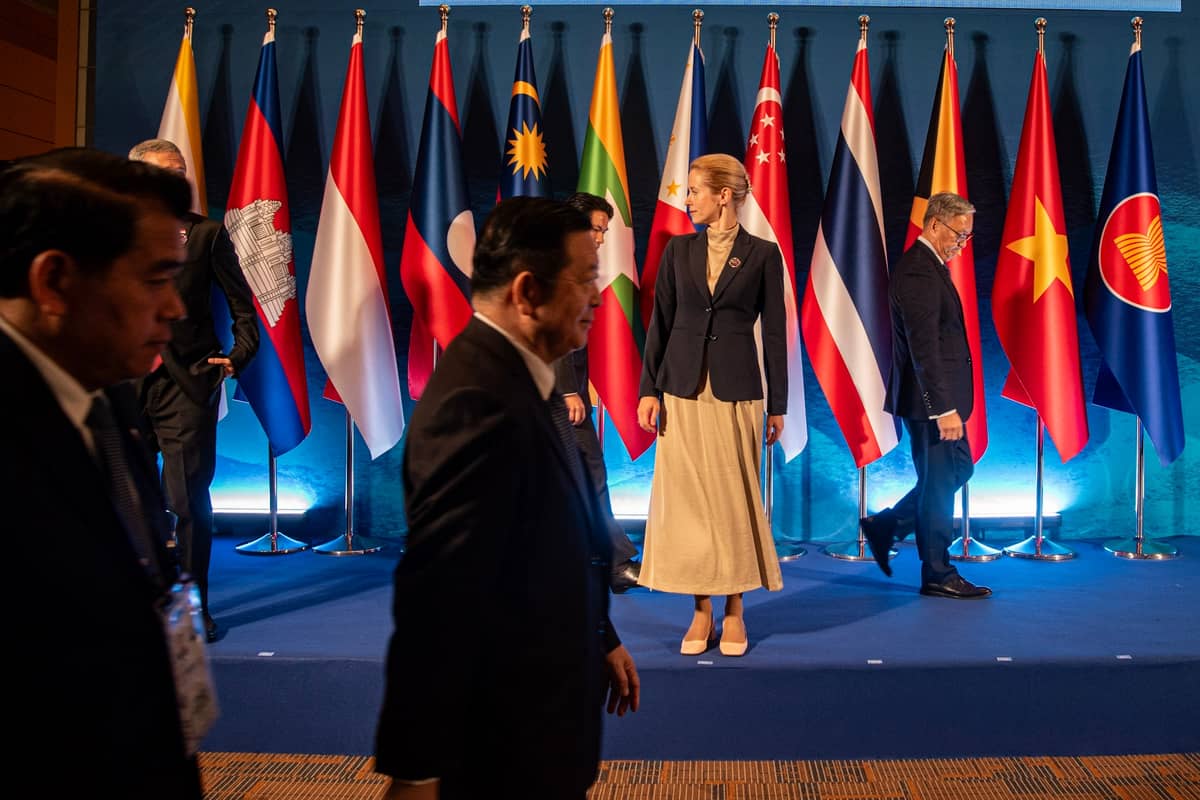 EU Vice President Kaja Kallas poses for a group photo along with ASEAN Foreign Ministers and officials in the ASEAN Post-Ministerial Conference at the PICC in Pasay, Manila, on July 22. l Zedrich Xylak Madrid