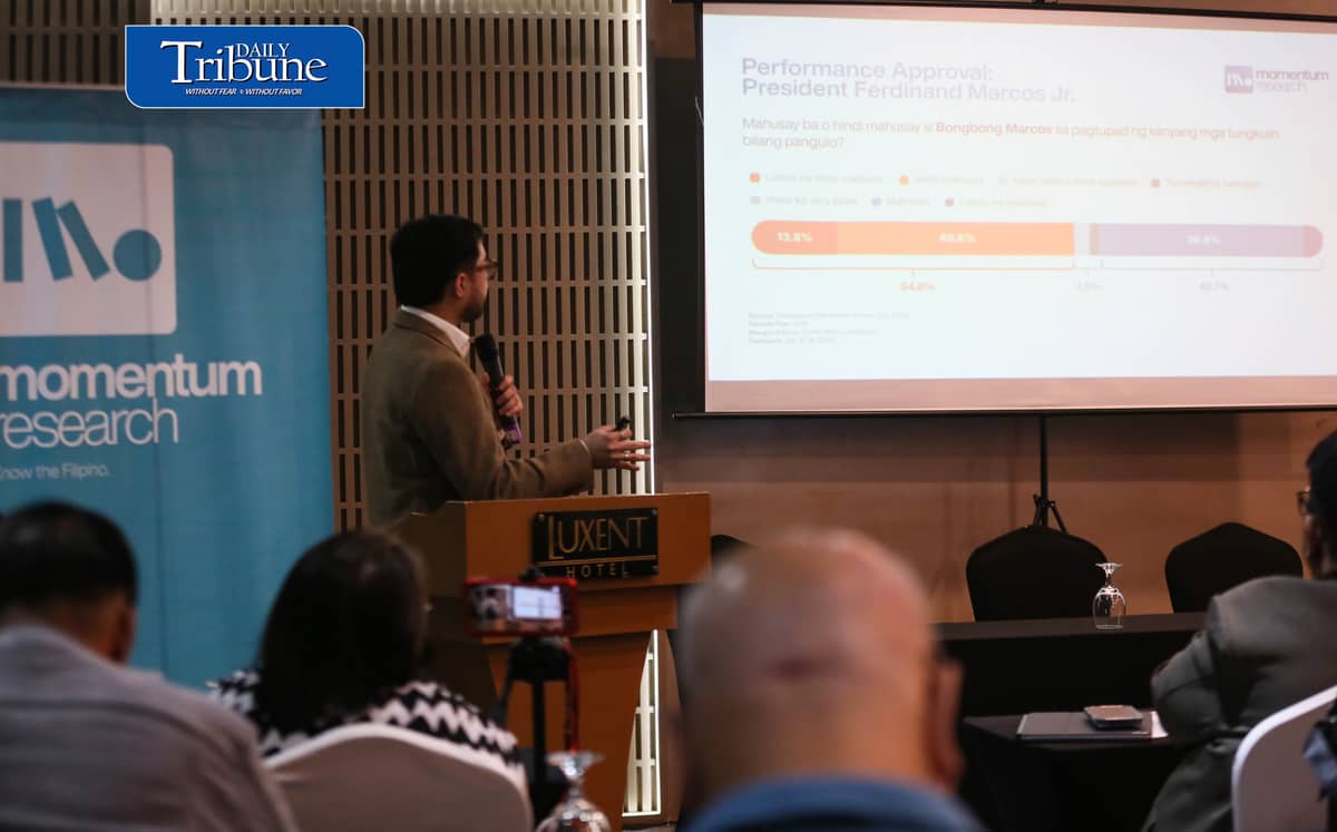 (July 23 2026) Momentum Research present to the media about their latest data on what filipino’s think about of the Vice President Sara Duterte’s impeachment trial and government performance ratings on Thursday July 23 2026, according to their National Momentum survey July 2026, 68.1% of Filipino aware but not much followed. 

The Momentum Research is a nonpartisan public opinion research firm committed to understanding the filipino what they think , feel , and stand for using rigorous and innovative research methodologies the firm equips leaders in the public and private sectors with decision ready data and insights on the attitudes and trends shaping philippine politics and society. Photo/Analy Labor
