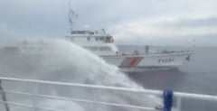 China water cannons PCG, BFAR vessels on Bajo de Masinloc mission