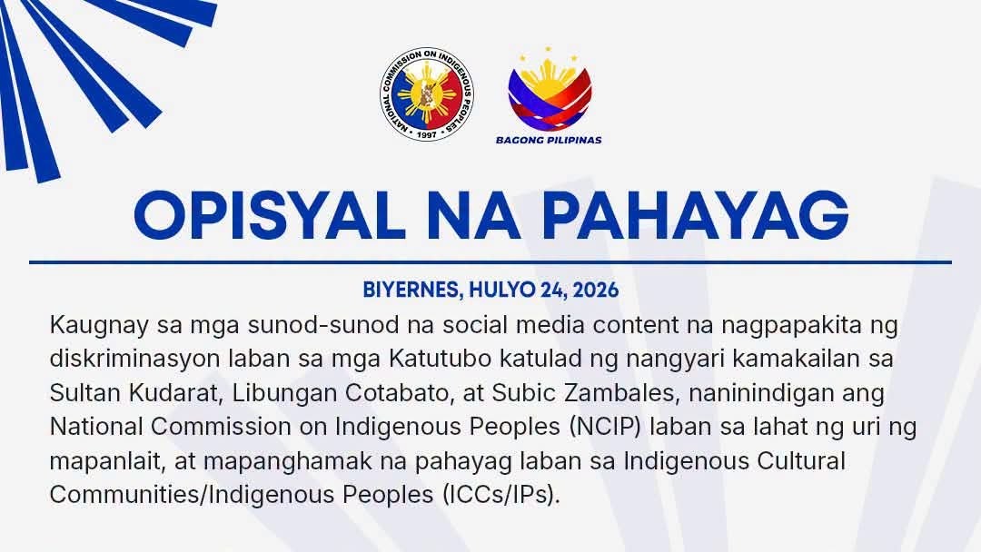 NCIP condemns online discrimination vs. indigenous peoples