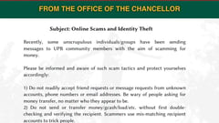 UP Baguio warns community against online scams