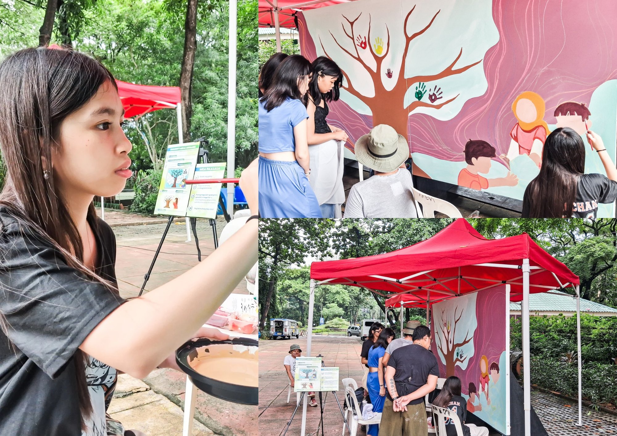 Park visit leads family to join Nutrition Month mural activity