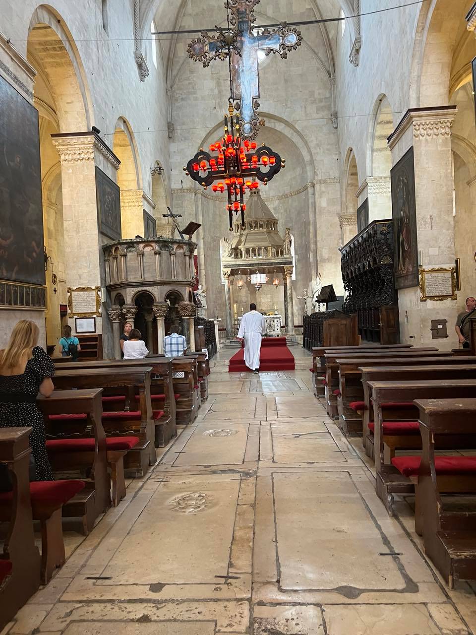 The interior of the Cathedral of St. Lawrence.