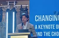 ACTOR and TV host Dingdong Dantes speaks on disaster resilience at the First Stormwater Summit.