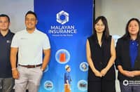 Shown during the signing are (from left) Kris Paulino Etter, Golf director of GolfX Corporation; Anthony Guanzon, chief marketing officer of Malayan Insurance; Millie Pascual, head of Sales and marketing of GolfX Corporation; and Natasha Maxine Chan, head of Branding and Corporate Communications of Malayan Insurance.