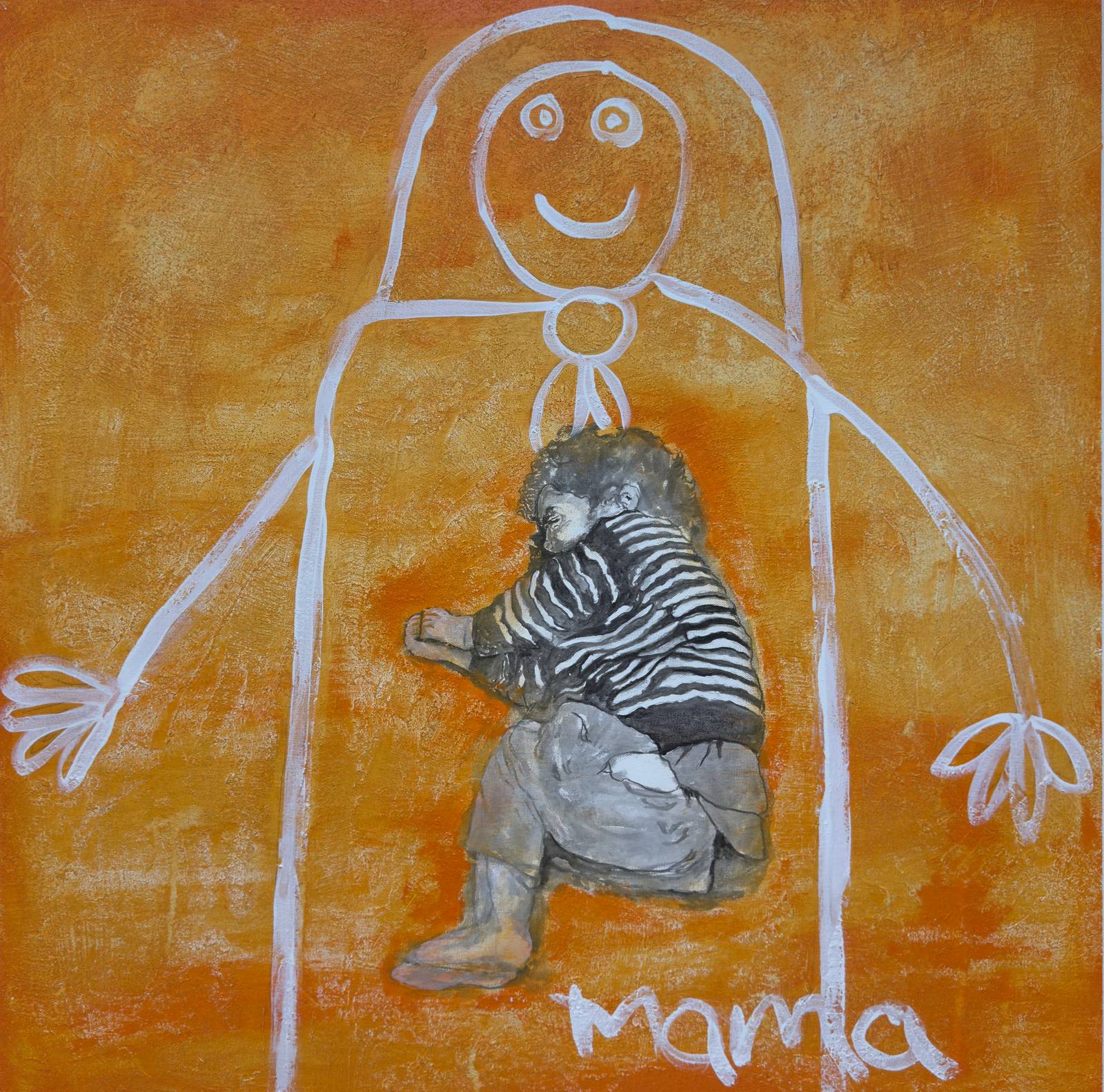 ‘When the War End,’ 2026; acrylic on canvas.