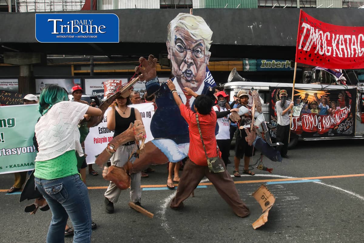 (July 27 2026) Militant group staged a protest at Philcoa along Commonwealth, Quezon City on Monday morning July 27 2026, as the President Ferdinand Marcos Jr. 's, prepared to deliver his fifth State of the Nation Address SONA. Photo/Analy Labor