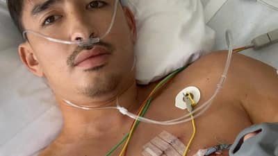 Christophe Bariou habang sumasailalim sa anim na buwan na treatment sa France.