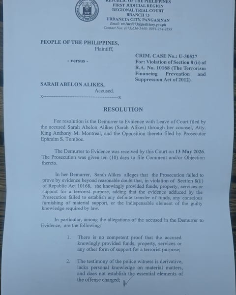 Pangasinan court acquits indigenous activist in terror financing case