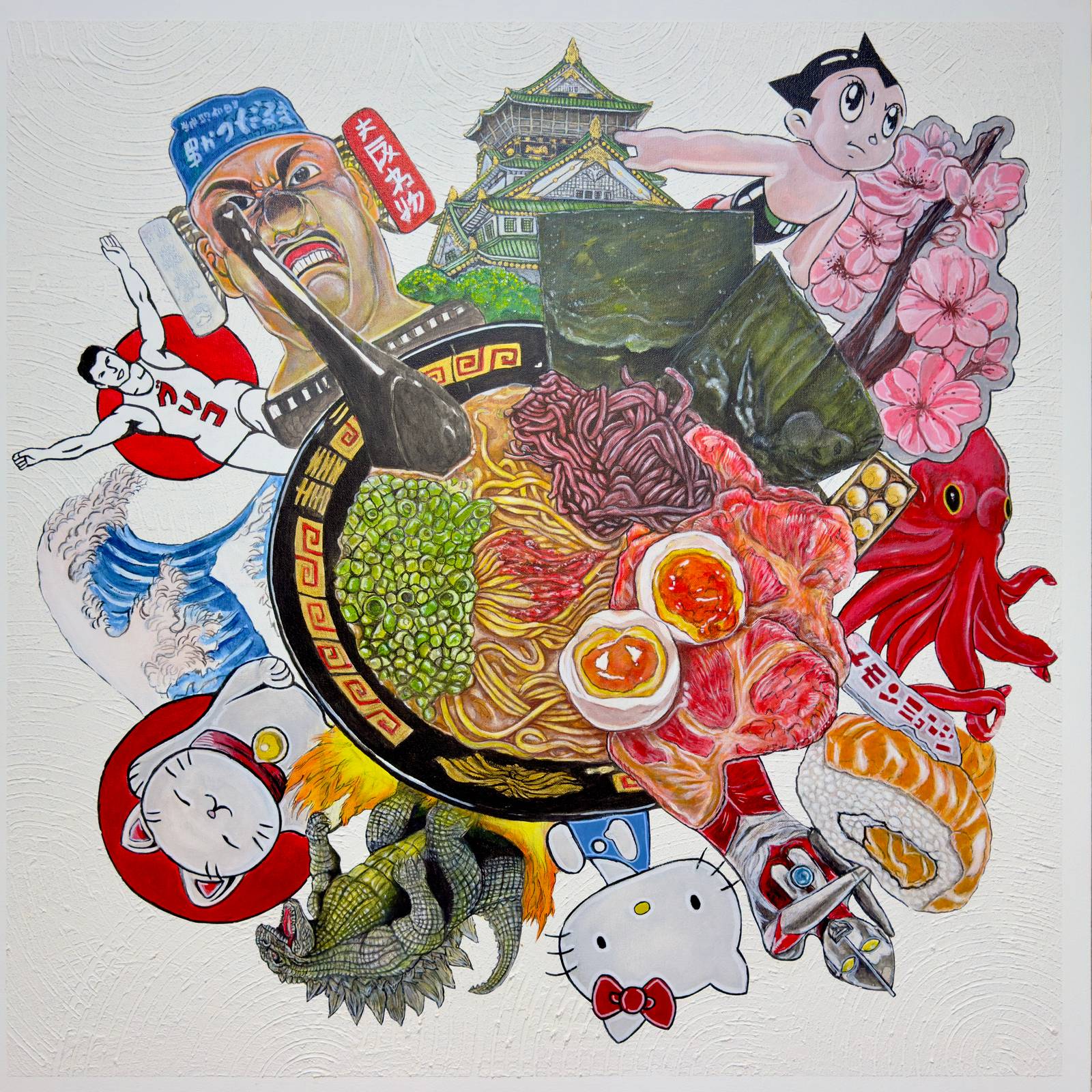 ‘Dreaming of Osaka,’ 2026; acrylic on canvas.