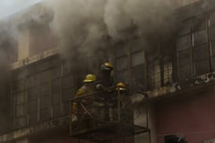 Fire guts a multi-storey building in Manila