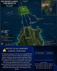 PCG issues maritime advisory on China’s rocket launch debris