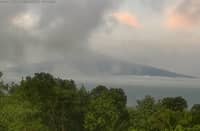 Mount Kanlaon in Negros released white plume on Wednesday morning, 29 July 2026.