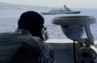 The Philippine Coast Guard vessel BRP Gabriela Silang operates alongside the US Coast Guard Cutter Kimball and the Mexican Navy’s ARM Juárez during a Maritime Interdiction Operations exercise as part of RIMPAC 2026.