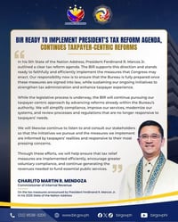 BIR to continue taxpayer-focused reforms