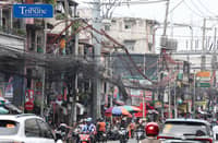 Tangled wires known as Spaghetti wires are seen hanging along E. Rodriguez Avenue in Quezon City on Thursday, 30 July 2026. The recent SONA of President Ferdinand Marcos Jr., called for an end to consumer-paid electricity system losses through amendments to the Electric Power Industry Reform Act (EPIRA) of 2001. The Department of Energy (DOE) said the government may need about a year to fully remove the system-loss charge from consumers’ electricity bills, with Energy Secretary Sharon Garin saying the policy could be fully implemented by 2027.