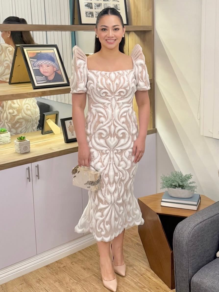 Cebuano designer Cary Santiago developed a special technique for Cong. Rhea Gullas’ terno.