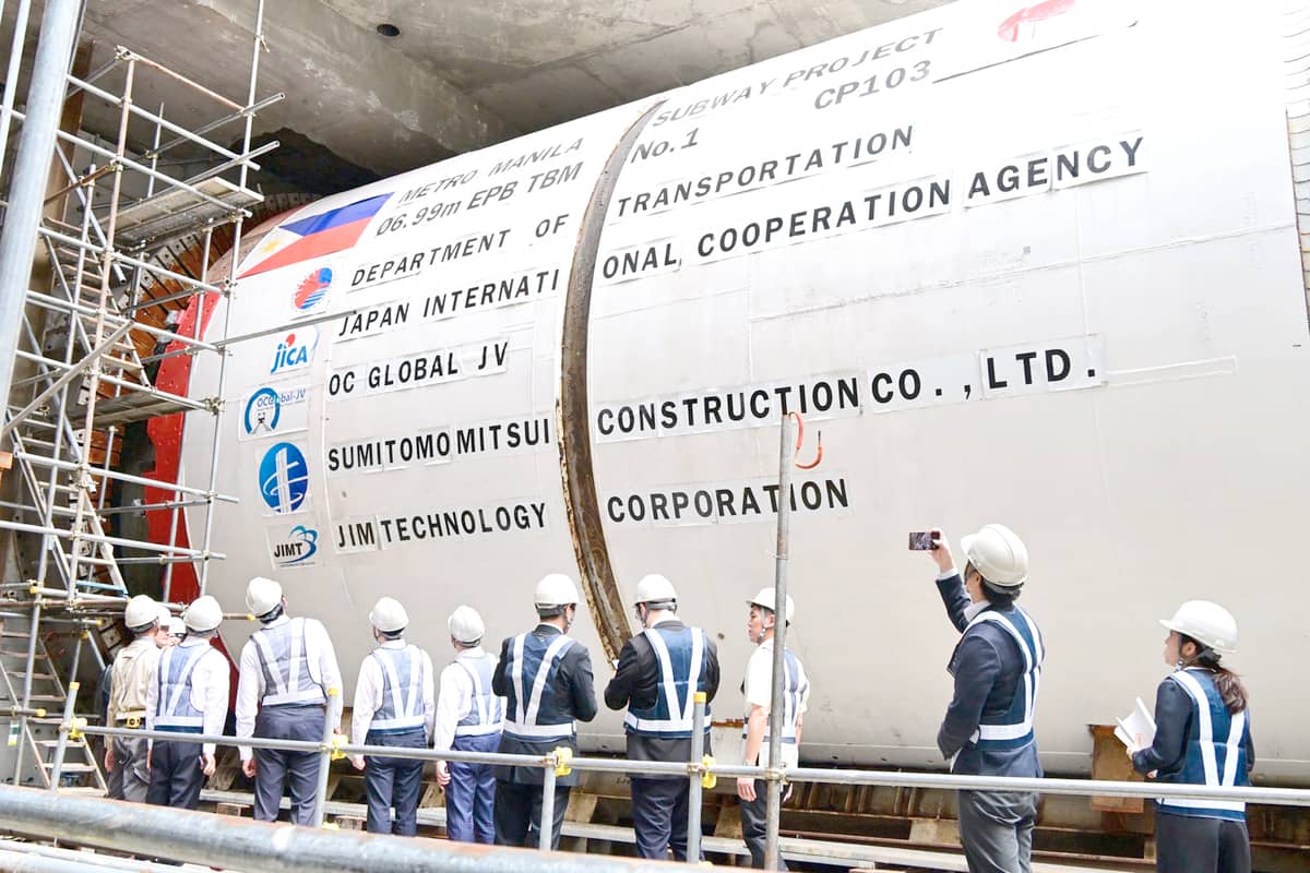 Inspection of the ongoing developments in the Metro Manila Subway Project (MMSP).