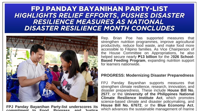 FPJ panday bayanihan Party-list 