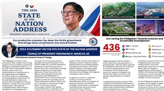 PEZA STATEMENT ON THE 5TH STATE OF THE NATION ADRESS