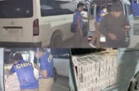 AUTHORITIES confiscated a minivan loaded with 11 master cases and 140 reams of contraband cigarettes with an estimated value of P2,066,165.80. The 27-year-old driver was arrested after failing to present the required Bureau of Customs import documents.