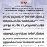 2 Ilocos Norte cops relieved over alleged threat against priest