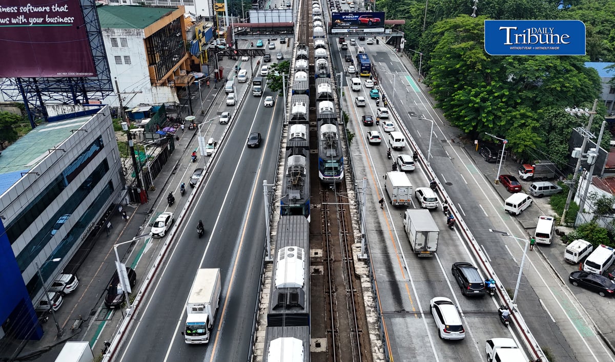 (July 31 2026) Metro Rail Transit line 3 (MTR3) seen running at the train track passing in Quezon City on Friday July 31 2026.  The MRT-3 offers free rides every Wednesday for the month of August for National ID holders, the free rides will be available for morning from 7 a.m. to 9 a.m. and from 5 p.m. to 7 p.m. in the afternoon, to avail, commuters will have to present their National ID whether physical, digital, or the ePhilID on paper format. Photo/Analy Labor