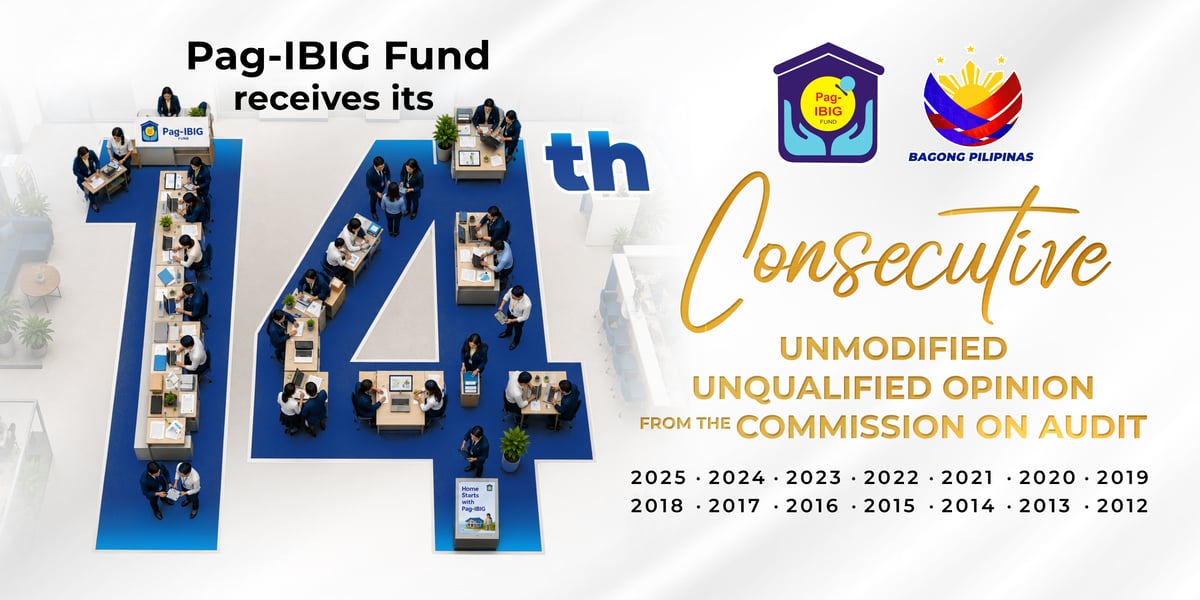 Pag-IBIG bags COA’s highest audit opinion for 14th straight year