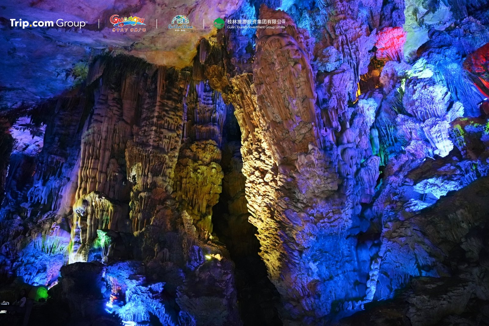 The Reed Flute Cave, also known as ‘the Palace of Natural Arts,’ is a landmark and tourist attraction in Guilin, Guangxi, China.