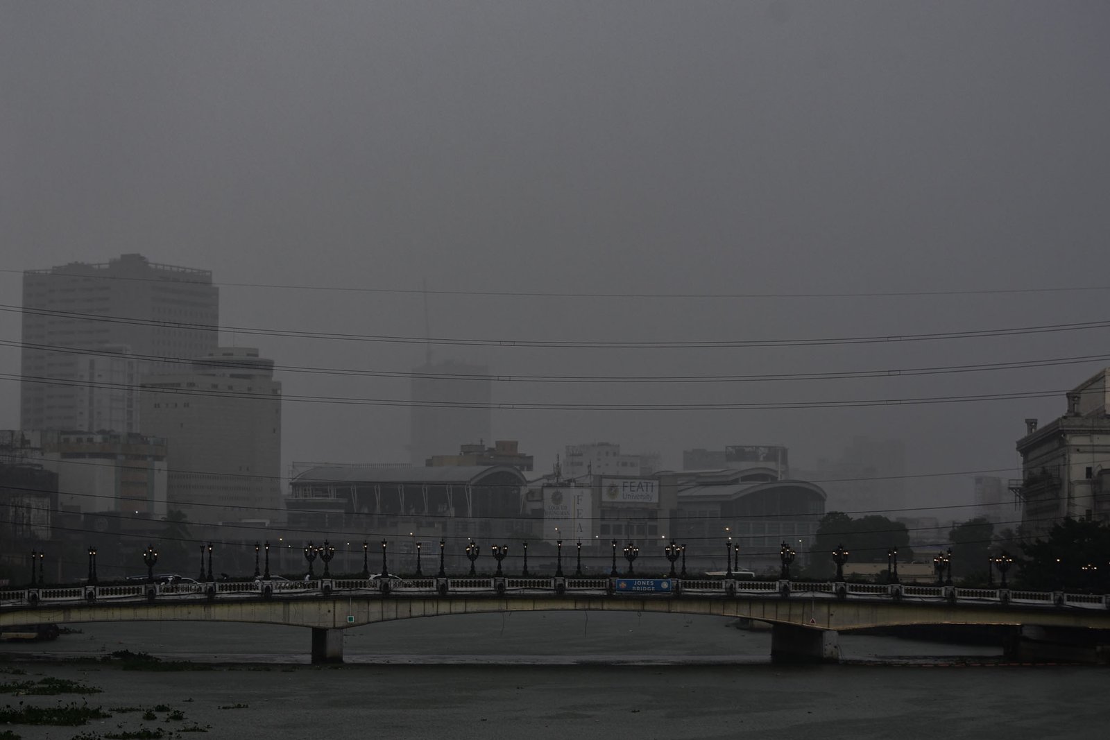 A localized thunderstorm blankets Manila with heavy rain beneath dark clouds on Aug. 1. | Zedrich Xylak Madrid