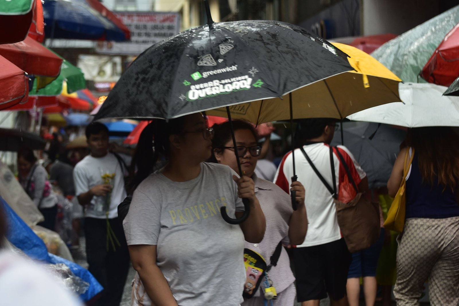 A localized thunderstorm blankets Manila with heavy rain beneath dark clouds on Aug. 1. | Zedrich Xylak Madrid