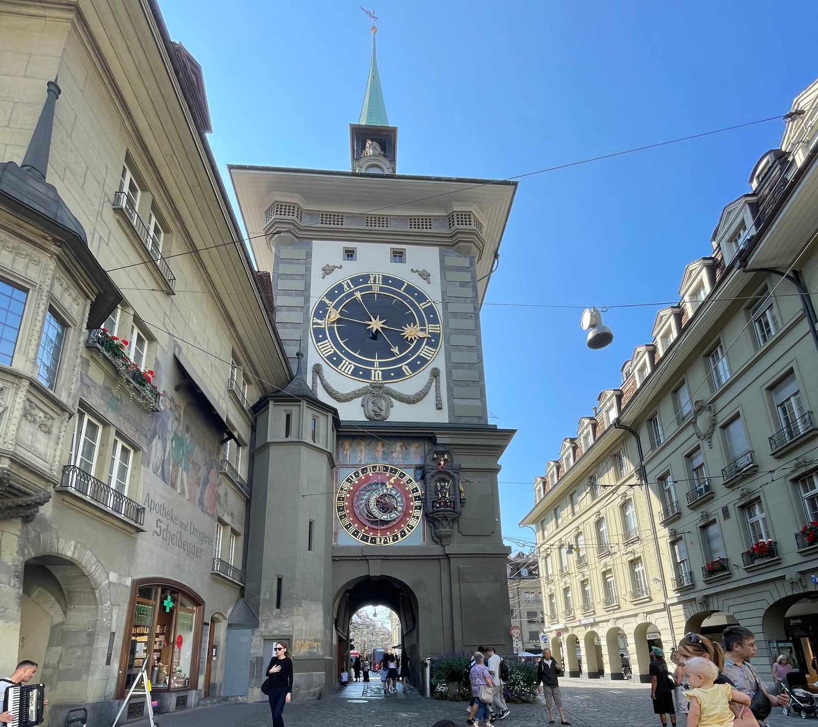 13th-century astronomical clock tower Zytglogge.