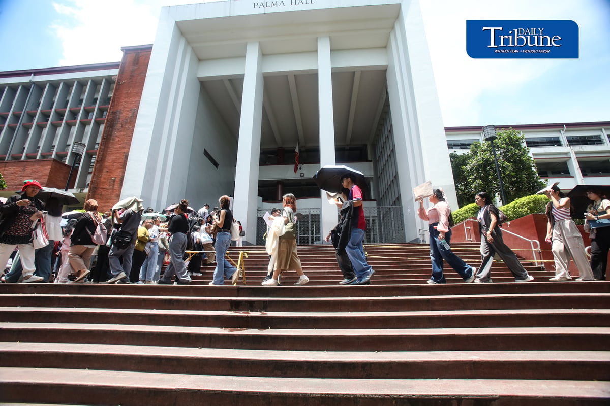 (August 01 2026) University of the Philippines College Admission Test (UPCAT) 2nd batch examinees queuing to enter UP Palma hall to take the exam on Saturday August 1 2026. Photo/Analy Labor