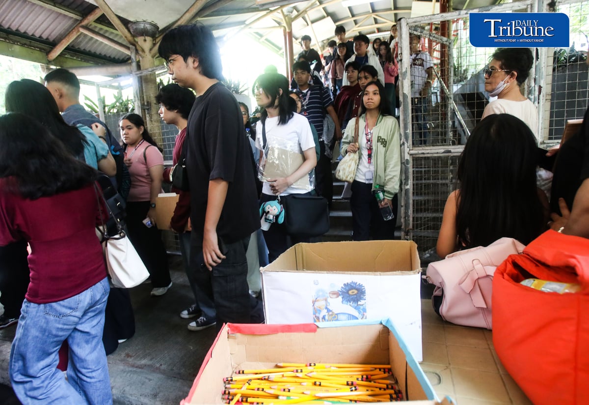 (August 01 2026) University of the Philippines College Admission Test (UPCAT) UPCAT examinees donate the pencil after taking the exam at University of the Philippines in Diliman Quezon City on Saturday August 1 2026, the pencil collected is donated to to students in public elementary school in Quezon City. Photo/Analy Labor