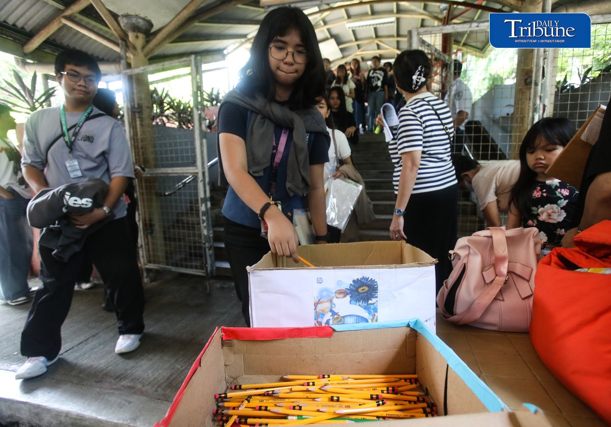 (August 01 2026) University of the Philippines College Admission Test (UPCAT) UPCAT examinees donate the pencil after taking the exam at University of the Philippines in Diliman Quezon City on Saturday August 1 2026, the pencil collected is donated to to students in public elementary school in Quezon City. Photo/Analy Labor