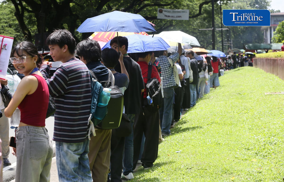 (August 01 2026) University of the Philippines College Admission Test (UPCAT) 2nd batch examinees queuing to enter UP Palma hall to take the exam on Saturday August 1 2026. Photo/Analy Labor