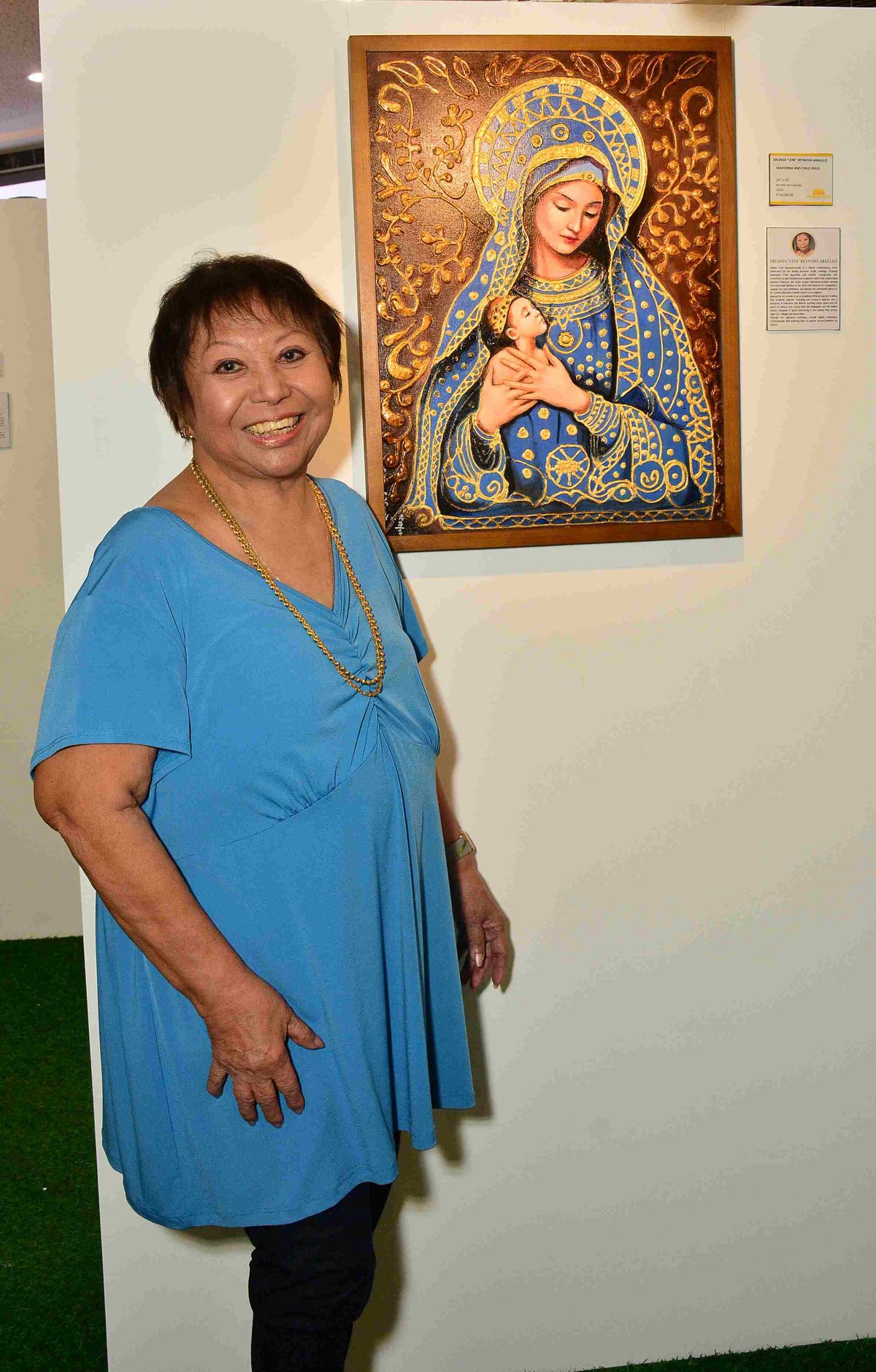 Erlinda ‘Leni’ Araullo, 85, who has been attending Sunshine Place Art Class since 2018, was recognized as one of the Top 50 finalists and an Honorable Mention awardee in the recent 21st GSIS National Art Competition.