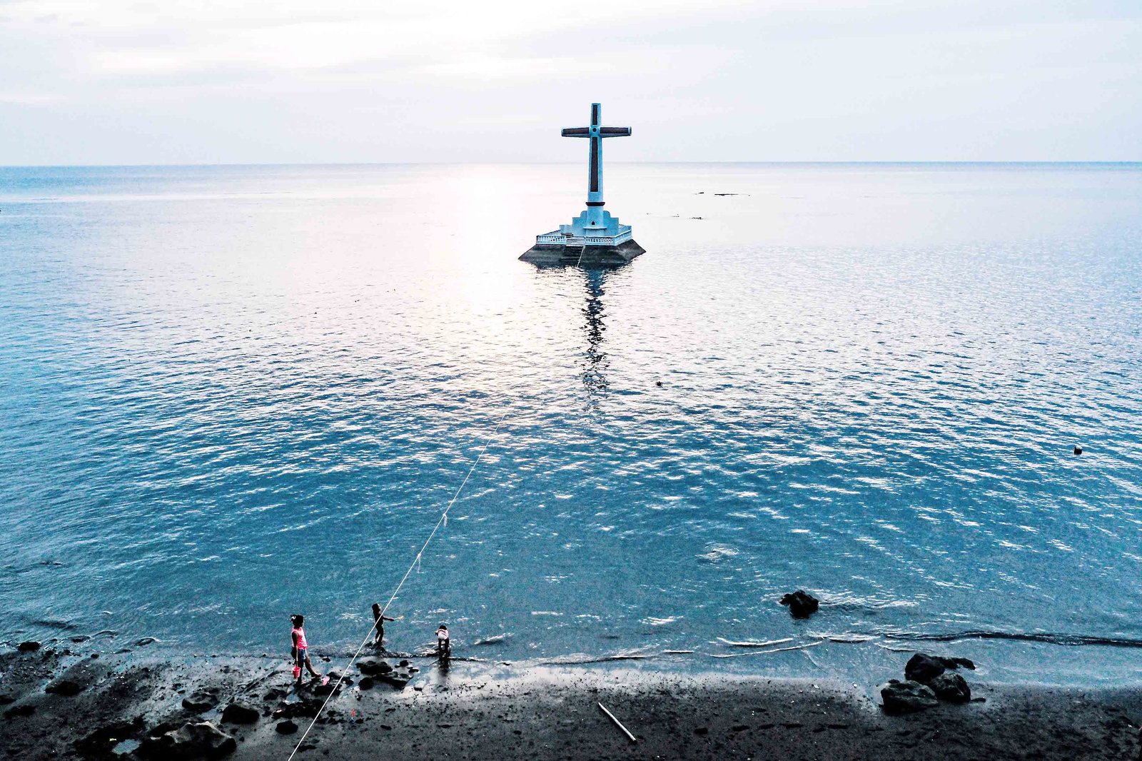 Camiguin Sunken Cemetery sank below the sea during a violent volcanic eruption from Mount Vulcan in May 1871, which caused severe earthquakes and land subsidence that dropped the old town of Catarman and its graveyard about 20 feet under the water.