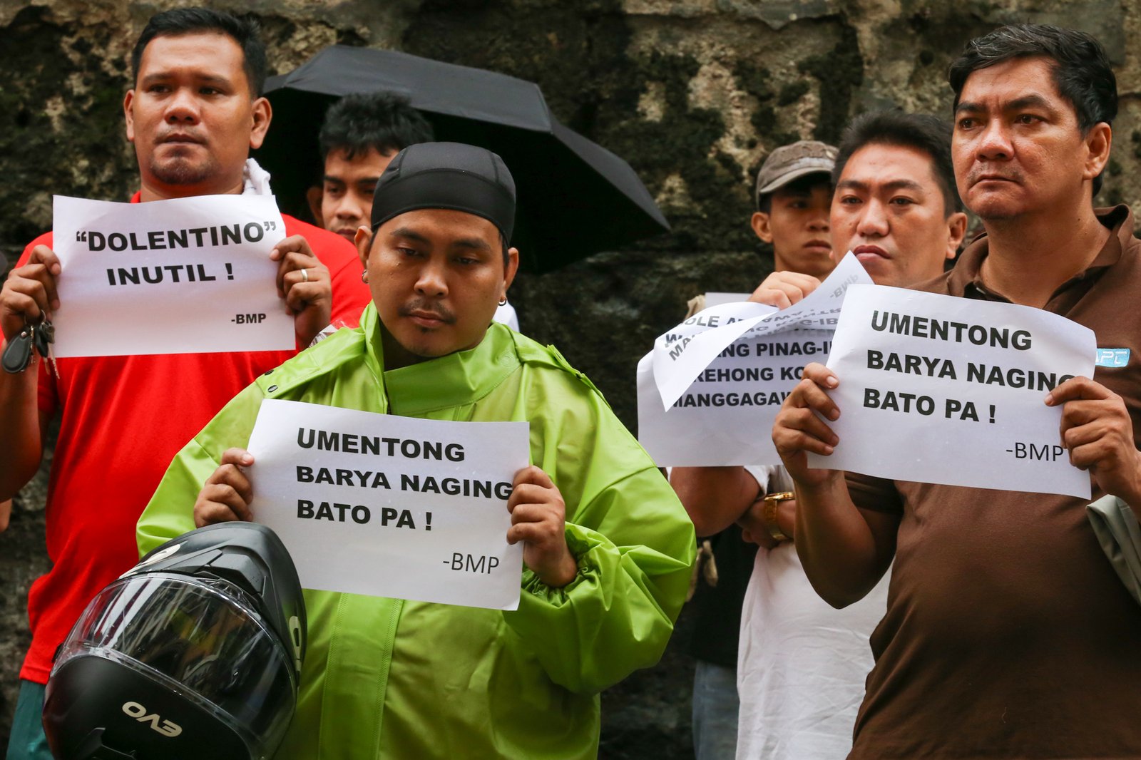 Workers stage a lightning rally on Monday, 3 August 2026, outside the Department of Labor and Employment (DOLE) Central Office, slamming the suspension of the ₱85 daily wage hike in Metro Manila
