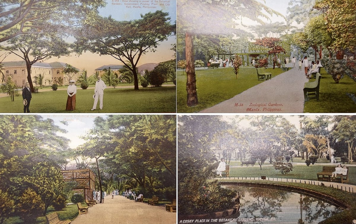 American-era postcards depict Manila’s gardens as verdant spaces for leisure and recreation.