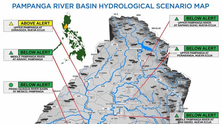 PAGASA warns of flooding in Pampanga River Basin due to TD #LuisPH