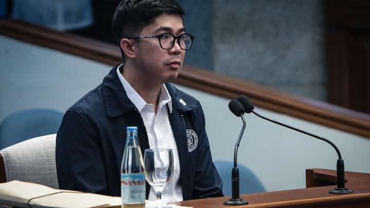 Boxes marked as “Confidential Funds” are seen inside the Plenary Hall of the Senate of the Philippines on Monday,3 August, 2026 in Pasay City. Rodeick Wamil former COA State Auditor is seen in attendance to testify on the hearing.| Aram Lascano , SPPA POOL