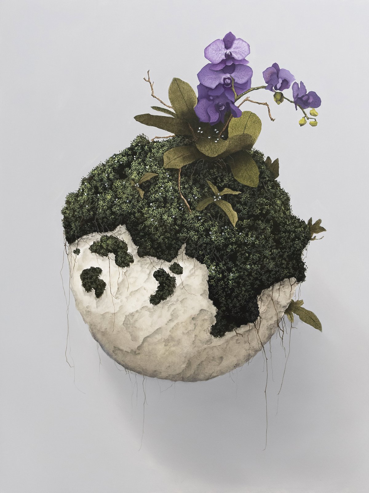 ‘Quiet Violets,’ (48by36 inches, 2026).
